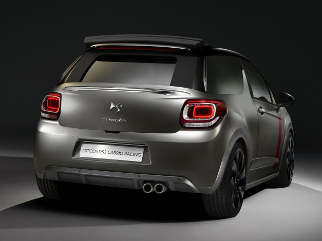 Обои картинки фото автомобили, citroen, темный, ds3, cabrio, citroеn, 2014г, racing