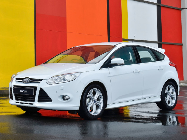Обои картинки фото автомобили, ford, 2014г, светлый, sport, focus