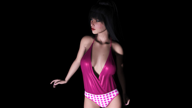 Обои картинки фото 3д графика, people , люди, девушка, взгляд, фон