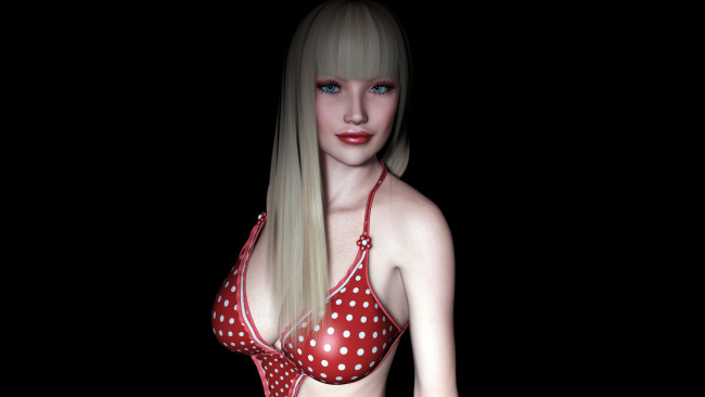 Обои картинки фото 3д графика, people , люди, девушка, взгляд, блондинка