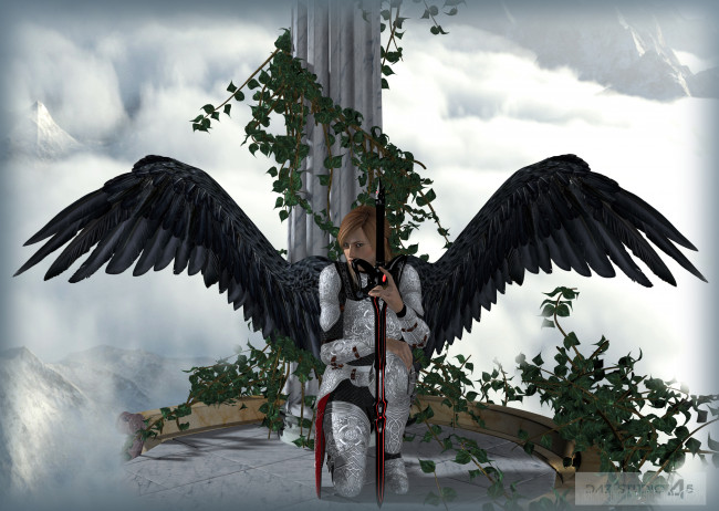Обои картинки фото 3д графика, angel , ангел, крылья
