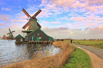 Картинка разное мельницы мельница речка