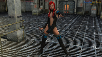 Картинка 3д+графика люди+ people взгляд девушка фон рыжая