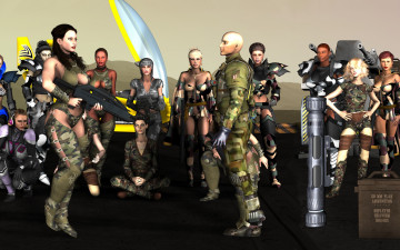 Картинка 3д+графика фантазия+ fantasy девушки мужчины оружие