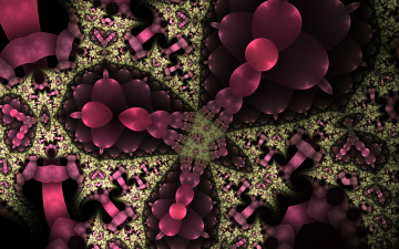 Картинка 3д+графика фракталы+ fractal цвета фон узор