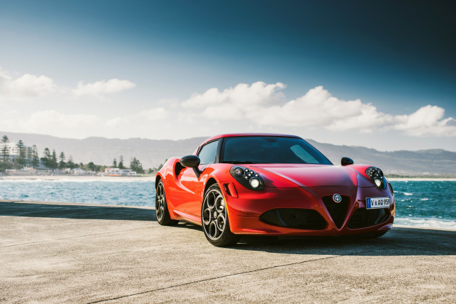 Обои картинки фото автомобили, alfa romeo, edition, launch, 4c, alfa, romeo, красный, 2015г, 960, au-spec