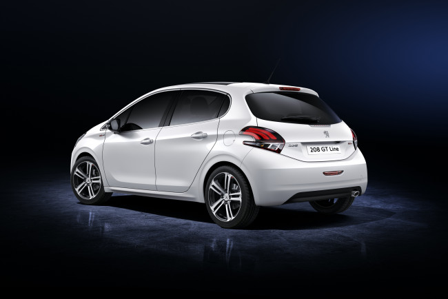 Обои картинки фото автомобили, peugeot, 2015г, 5-door, line, gt, 208, светлый