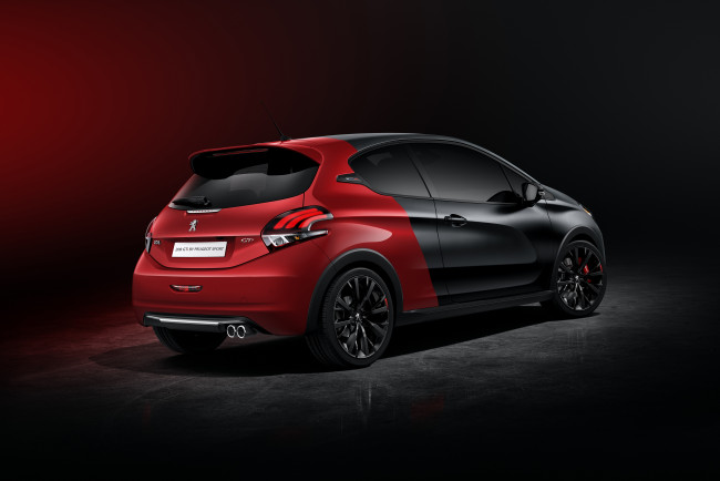 Обои картинки фото автомобили, peugeot, 2015г, темный, sport, gti, by, 208