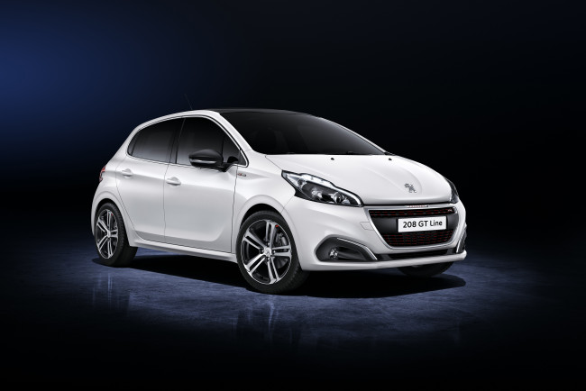 Обои картинки фото автомобили, peugeot, светлый, 5-door, 2015г, line, gt, 208