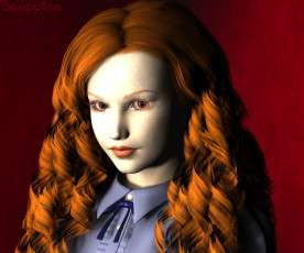 Картинка 3д+графика портрет+ portraits девушка взгляд фон