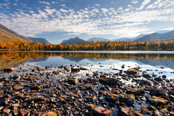 Картинка хибины природа горы вода