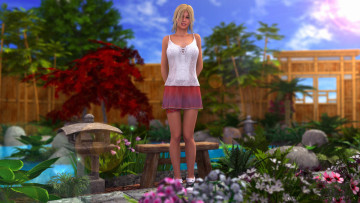 Картинка 3д+графика люди+ people фон взгляд девушка