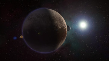 Картинка космос плутон спутник харон планета