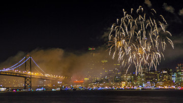 Картинка разное салюты +фейерверки ночь фейерверк