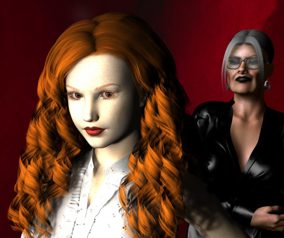 Обои картинки фото 3д графика, портрет , portraits, девушка, взгляд, фон