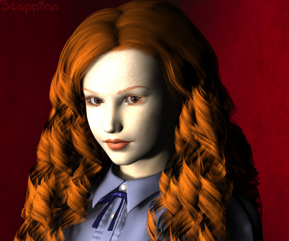 Обои картинки фото 3д графика, портрет , portraits, девушка, взгляд, фон