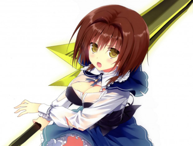 Обои картинки фото аниме, absolute duo, девушка, оружие