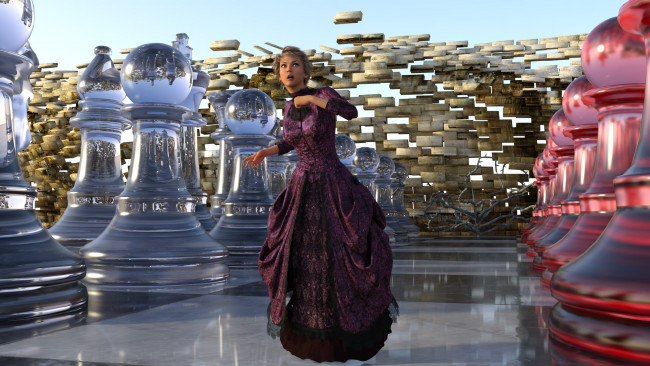 Обои картинки фото 3д графика, люди , people, фон, взгляд, девушка