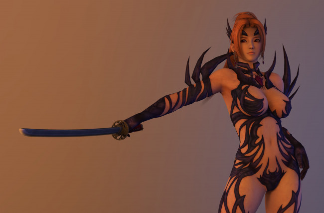 Обои картинки фото 3д графика, амазонки , amazon, девушка, взгляд, оружие, фон