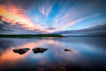 Картинка природа побережье море камни облака