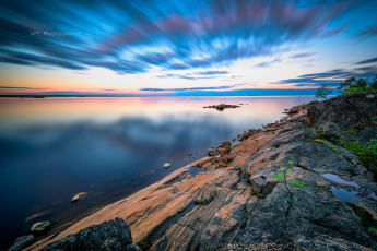 Картинка природа побережье море камни облака