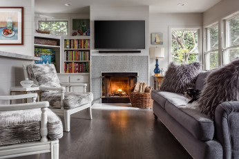 обоя интерьер, камины, комната, диван, кресла, камин