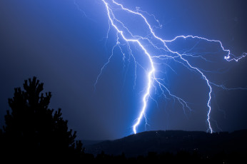 Картинка природа молния +гроза шторм