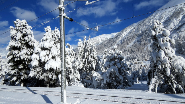 Обои картинки фото природа, горы, снег