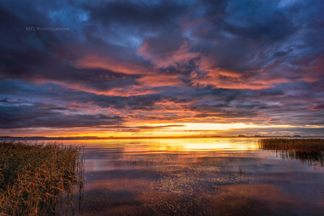 Обои картинки фото природа, восходы, закаты, море, облака, закат