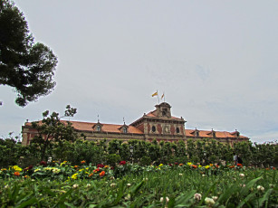 Картинка барселона города барселона+ испания здание растения цветы