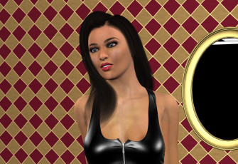 Картинка 3д+графика люди+ people фон взгляд девушка