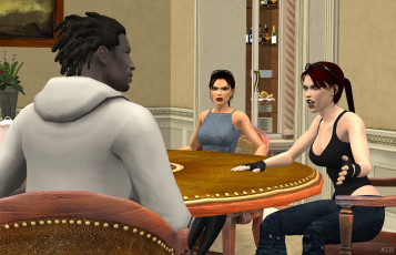 Картинка 3д+графика люди+ people фон девушки взгляд