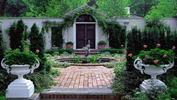 Картинка природа парк фонтан