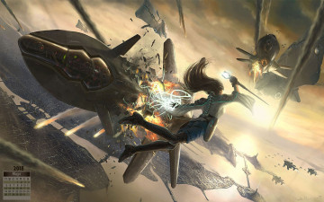 Картинка календари фэнтези полет девушка 2018