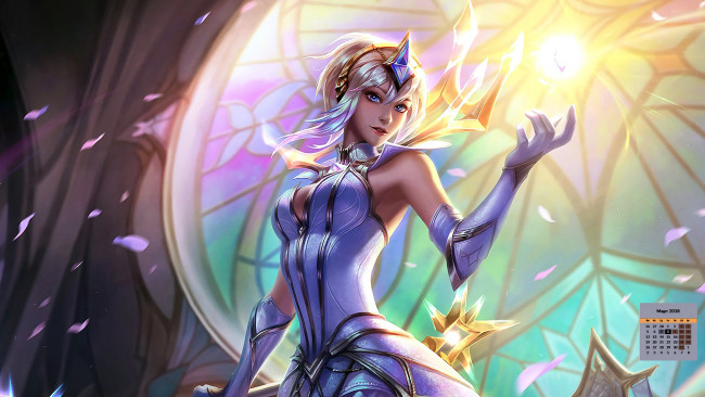 Обои картинки фото календари, фэнтези, 2018, взгляд, девушка