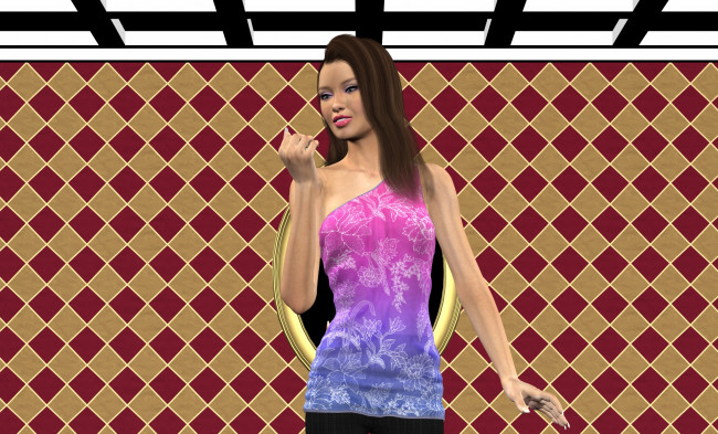 Обои картинки фото 3д графика, люди , people, фон, взгляд, девушка