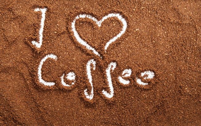 Обои картинки фото еда, кофе,  кофейные зёрна, молотый