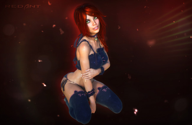 Обои картинки фото 3д графика, люди , people, девушка, взгляд, фон