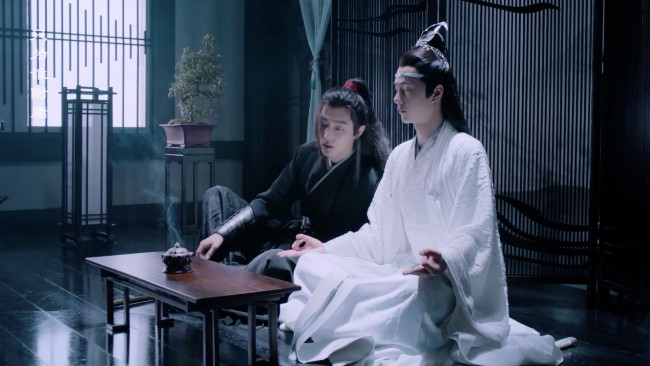 Обои картинки фото кино фильмы, the untamed, лань, ванцзи, вэй, усянь, медитация, курительница