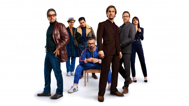 Обои картинки фото the gentlemen ,  2020, кино фильмы, the gentlemen, джентльмены, 2020, мэттью, макконахи, чарли, ханнэм, колин, фаррелл, мишель, докери, джейсон, вонг, криминал, комедия, боевик
