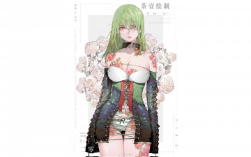 Картинка аниме unknown +другое+ девушка цветы