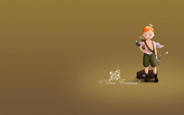 Картинка праздничные день+святого+валентина +сердечки +любовь купидон мальчик лук ящик стрелы