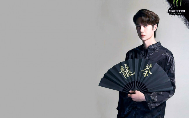 Обои картинки фото мужчины, wang yi bo, актер, веер