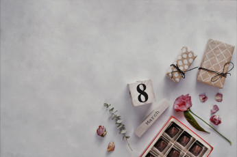 Картинка праздничные международный+женский+день+-+8+марта подарки цветы конфеты