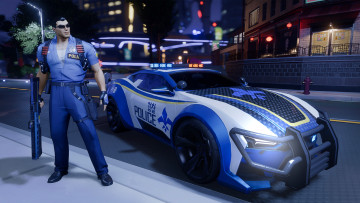 Картинка видео+игры agents+of+mayhem полицейский машина улица