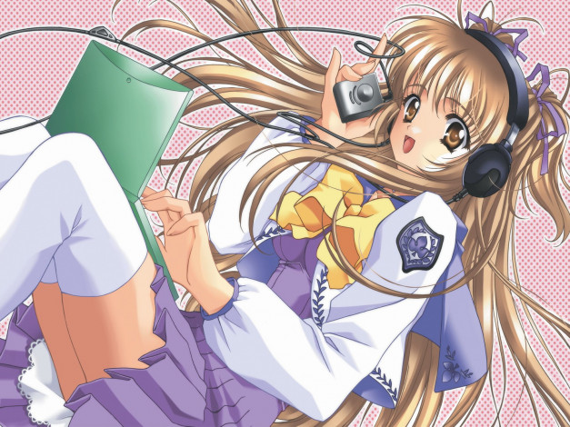 Обои картинки фото аниме, headphones, instrumental