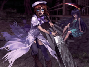 Картинка аниме higurashi no naku koro ni ryuuguu rena furude rika