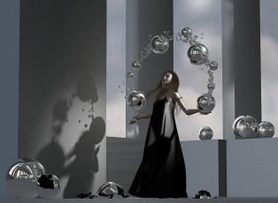 Картинка 3д графика fantasy фантазия шары