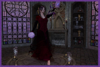 Картинка 3д графика fantasy фантазия девушка магия