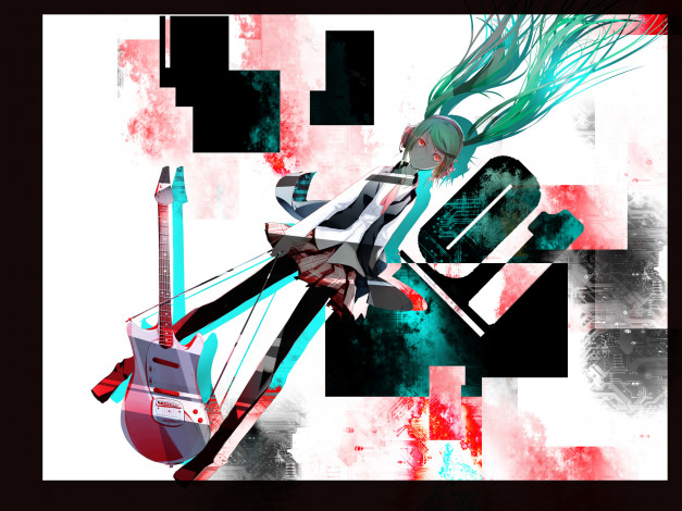 Обои картинки фото hatsune, miku, аниме, vocaloid